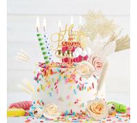 31 PCS Boho Cake Decorations, Dried Flower Cake Decorations with Artificial Rose Leaves Palm Fan Natural Pampas Grass, Cake Toppers Set with Cake Balls for Wedding Birthday Party Home Decor