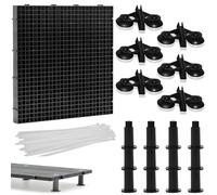 31 Pcs Plastic Egg Crate Set, 30x30cm Black Fish Tank Divider