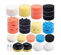 31 PCS Polishing Pads Set,3inch/80mm Car Polishing Sponge Buffing Pads With M10 Drill Adapter Kit Cleaning Brush for Auto Polisher, Sanding, Waxing