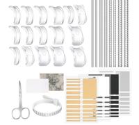 31 Pcs Ring Resizer for Loose Rings, Ring Tightener for Loose Rings Invisible, Ring Spacer Fit Any Rings with Guards, Polishing Cloth and Measuring Tool, Ring Adjuster for Loose Rings