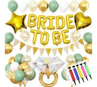 31 Pcs Set Bridal Shower Decorations, Bride To Be Decorations, Hen Party Balloons, Perfect for Bachelorette Engagement Wedding