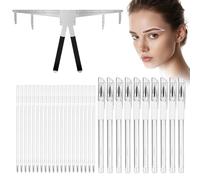 31 Pcs Set Eyebrow Mapping Pen, Microblading Brow Marker Pen, Brow Lamination Supplies with 1 Ruler for Makeup Tatto Skin Mapping