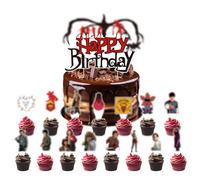 31 Pcs Stranger Cake Toppers, Cake Decorations, Cupcake Topper, Birthday Party Supplies