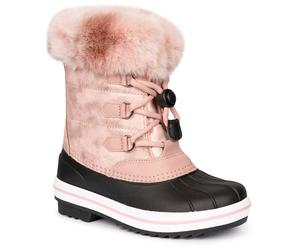 (31, Pink) Trespass Unisex Kids Snowboot Faux Fur Trim Eiry