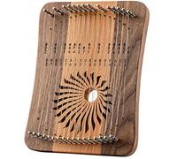 31 Strings Lyre Harp, Portable Fingerplay Lyre Harp with Tuning Wrench, Extra Strings and Burlap Bag, Wooden Musical Instrument for Professionals (Color : Cherry+Black Walnut)