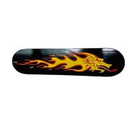 31 x 7.5 Inch Complete Skateboard 7 Layer Canadian Maple Double Kick Deck Skateboard for Boys Girls Teens Adults Beginner (Fire Dragon)