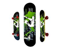 31 x 7.5 Inch Complete Skateboard 7 Layer Canadian Maple Double Kick Deck Skateboard for Boys Girls Teens Adults Beginner (Abstract Green)