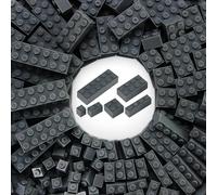 310 Pieces Dark Bluish Gray Bulk Bricks Classic Creative Building Play Blocks Set Parts Toy Accessories Compatible with Major Brick Brand Grey