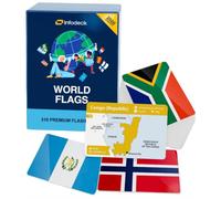 310 Premium World Flags Flash Cards - Countries of The World, U.S. States Flags & Remote Territories (2026 Edition, Richly Updated) - Infodeck’s Most Complete Geography Learning Set