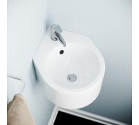 310 X 435mm Wall Hung Cloakroom Ceramic Compact Corner Basin Sink