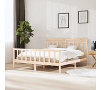 3100968 vidaXL Bed Frame without Mattress Solid Wood 160x200 cm (810092+814104)