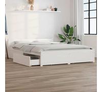(white, 140 x 200 cm) vidaXL Bed Frame with Drawers Bedroom Bedstead Bed Base Multi Colours/Sizes