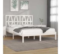vidaXL Bed Frame White Solid Wood Pine 120x200 cm (3103994), White