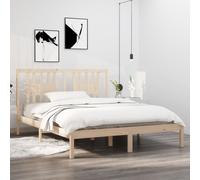 3104073 vidaXL Bed Frame without Mattress Solid Wood 160x200 cm (810027+818680)