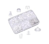 310pcs Silicone Earring Backs - Soft Clear Safety Backs Replacement With Plastic Box for Heavy Studs Hooks - Women Girls (6 Styles)