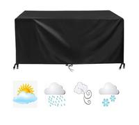 310x305x105cm Waterproof and Dustproof Patio Table Heavy Duty 600D Oxford Material with Anti UV Protection and 4 Windproof Buckles(330x295x95cm)