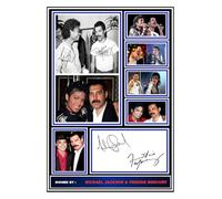(311) Michael Jackson & Freddie Mercury Music Legends Signed A4 Photograph (21 X 297 CM) Art Work Wall Art Display Great Gift Idea (REPRINT) #####
