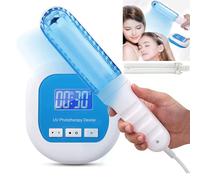 311nm Narrowband UVB Phototherapy Handheld Lamp, UV Light Therapy with Timer and LCD Display, 48 cm² Iiradiation Area, Safe and Effective, Lightweight, for Skin Disorders