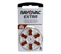 312 Rayovac Zinc Air Extra (Card of six Cells)