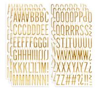 312Pcs Gold Letter Stickers,6 Sheets 3D Puffy Alphabet Stickers Waterproof Self Adhesive Golden Foam Letter Stickers for Scrapbooking Grad Cap Decoration Sign DIY Crafts Art Card Making