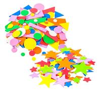 313 Pieces Foam Geometric Shape Stickers, Self-Adhesive Craft Foam Stickers, Circle Square Triangle Pentagram Stickers, Kids Stickers, Craft Supplies for Scrapbooking Card Making DIY Projects