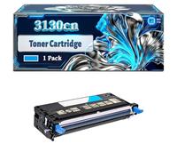 3130cn Toner Cartridge Compatible for Dell 3130cn Printer, With Chip Large Capacity 9000 Page (1 Pack Cyan)