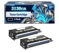 3130cn Toner Cartridge Compatible for Dell 3130cn Printers, With Chip Large Capacity 9000 Pages (2 Pack Black)