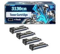 3130cn Toner Cartridge Compatible for Dell 3130cn Printers, With Chip Large Capacity 9000 Pages (4 Pack Black)