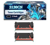 3130CN Toner Cartridges Compatible for Dell 3130 3130CN Printers, With Chip Large Capacity 10000 Pages (2 Pack Black)
