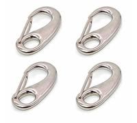 314 Stainless Steel Carabiner Clip Spring Snap Hooks With Eyelet Keychain for Outdoor Camping Tactical Survival Gear 100mm