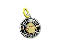 314Pi Duck Around & Find Out Embroidery Keychain, Size 2" Embroidered Tag Keychains, Embroidery Patch with Colorful Keyrings for Backpack Clothes Motorcycles Scooters Cars Key Accessories, Funny Gifts