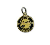 314Pi I Choose Violence Duck Embroidery Keychain, Size 2" Embroidered Tag Keychains, Embroidery Patch with Colorful Keyrings for Backpack Clothes Motorcycles Scooters Cars Key Accessories, Funny Gifts