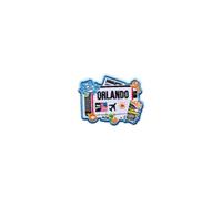 314PI Orlando Florida Boarding Pass Embroidery Patch, Size 3" Vintage Travel Ticket Patch, Iron/Sew on Embroidered Patch for Backpack Clothes, Aesthetic Travel Souvenir Gift for Wanderlust Lovers