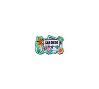 314PI San Diego California Boarding Pass Embroidery Patch, Size 3" Vintage Travel Ticket Patch, Iron/Sew on Embroidered Patch for Backpack Clothes, Aesthetic Travel Souvenir Gift for Wanderlust Lovers