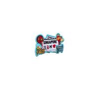 314PI Singapore Boarding Pass Embroidery Patch, Size 3" Vintage Travel Ticket Patch, Iron/Sew on Embroidered Patch for Backpack Clothes, Aesthetic Asean Travel Souvenir Gift for Wanderlust Lovers