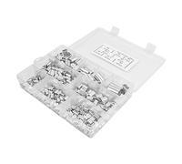 315 pcs NUZAMAS Aluminum Crimping Loop Sleeve Double Barrel Ferrule Assortment Kit for Wire Rope and Cable Line End 8 Sizes M1.2-M6