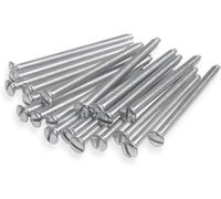 315 Supplies Pack of 10 M3.5 x 50mm Long Electrical Machine Screws for Light Switch and Plug Sockets Nickel Plated DIY Plated Screw Raised Slotted Head (50mm, 10, count)