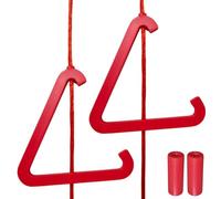 315 Supplies Red Triangle Emergency Alarm Pull Cord for Accessible Bathrooms Disabled Toilet - 2 Hook Set, 3m Cord Length Easy-Fit Adjustable Cord (10, Red)