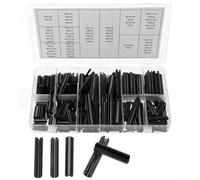 315PCS Black Carbon Steel Cotter Pins Set Hollow Cylindrical Fastener Kit Split Pin Collection Oxidation Treated for Engine Maintenance Diverse Models