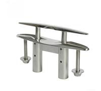 316 SS Flush Mount Pull Up Cleat Engineered for Marine Environments Supporting Mooring on Boats Docks and Small Craft (5inch)