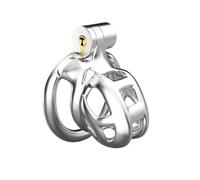 316 Stainless Steel 2 Style Male Chastity Cage for Men Large Cock Cage Cobra Penis Ring Chastity Belt Sissy BDSM Sex Toy White S 40Mm Arc Ring