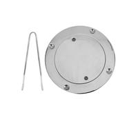 316 Stainless Steel 4inch Deck Cover Plate with Hole Key for Yacht Marine Hardwares