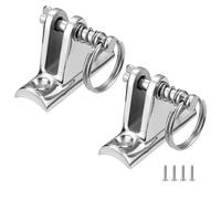 316 Stainless Steel Bimini Top Deck Hinge with Quick-Release Pin, Curved Base with Installation Screws(2 PCS)