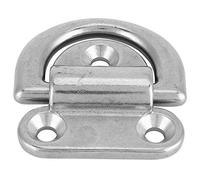 316 Stainless Steel Boat Folding Pad Eye D Ring Tie Down Cleat, Marine Grade Stainless Steel Cleat with Mirror Polish, Folding Tie Down Cleat for Saltwater Boats and (10mm, sold individually)