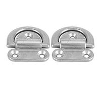 316 Stainless Steel Boat Folding Pad Eye D Ring Tie Down Cleat, Marine Grade Stainless Steel Cleat with Mirror Polish Finish, Compact Folding Design for Boats Kayaks and (10mm (sold 2 pieces a piece))