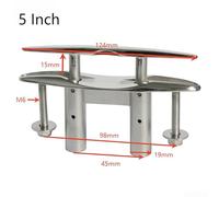 316 Stainless Steel Boat Pull Up Flush Mount Cleat, Retractable Deck Mooring Post for Marine Kayak Dock, 5/6/8 Inch(5inch)