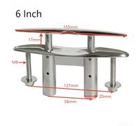316 Stainless Steel Boat Pull Up Flush Mount Cleat, Retractable Deck Mooring Post for Marine Kayak Dock, 5/6/8 Inch(6inch)