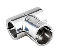 316 Stainless Steel Boat Rail Fitting 90 Degree T-Shape | 90 degree T-shape, 316 marine grade steel, mirror polished, rust resistant, easy clean surface(90 Degrees 25mm)
