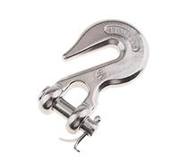 316 Stainless Steel Clevis Grab Hook Rigging Tow Winch 3/8In | 316 stainless steel,heavy duty forged latch,connects safety chains,for trailer,boat,ATV winch,lifting,1 piece