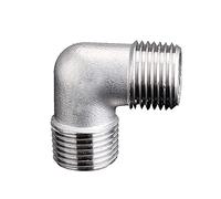 316 Stainless Steel Elbow Pipe Fitting Connector - BSP Male Thread Equal Nipple, 90 Degree, Proof, Easy Installation(3/8Inch)